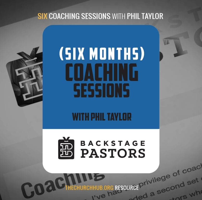 6-Months, Executive Pastor Coaching Sessions